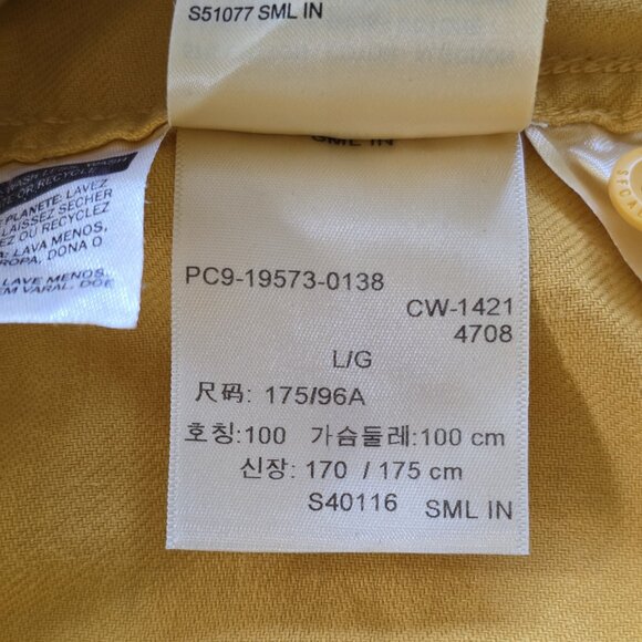Levi's Relaxed Fit Shirt Mens L Mustard Yellow LS Cotton Buttons Pockets Western - Picture 13 of 16